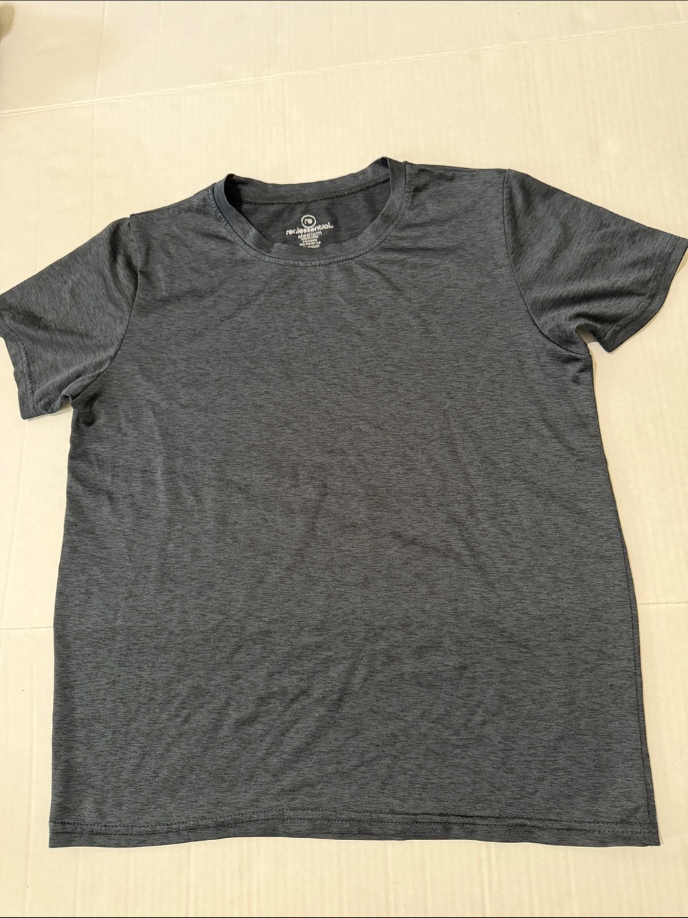 Kids Crewneck Athletic Short Sleeve Tee - Charcoal Gray